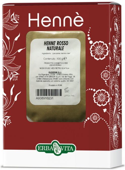 Erba Vita - Henne Colorante Capelli Rosso Naturale 100g