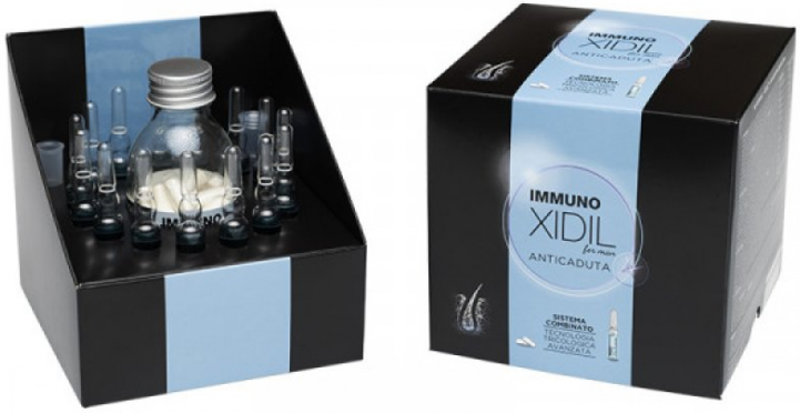 Morgan Srl Immunoxidil - Kit Uomo Integratore 60 Capsule + 15 Fiale Anticaduta - Sostegno Naturale per Capelli