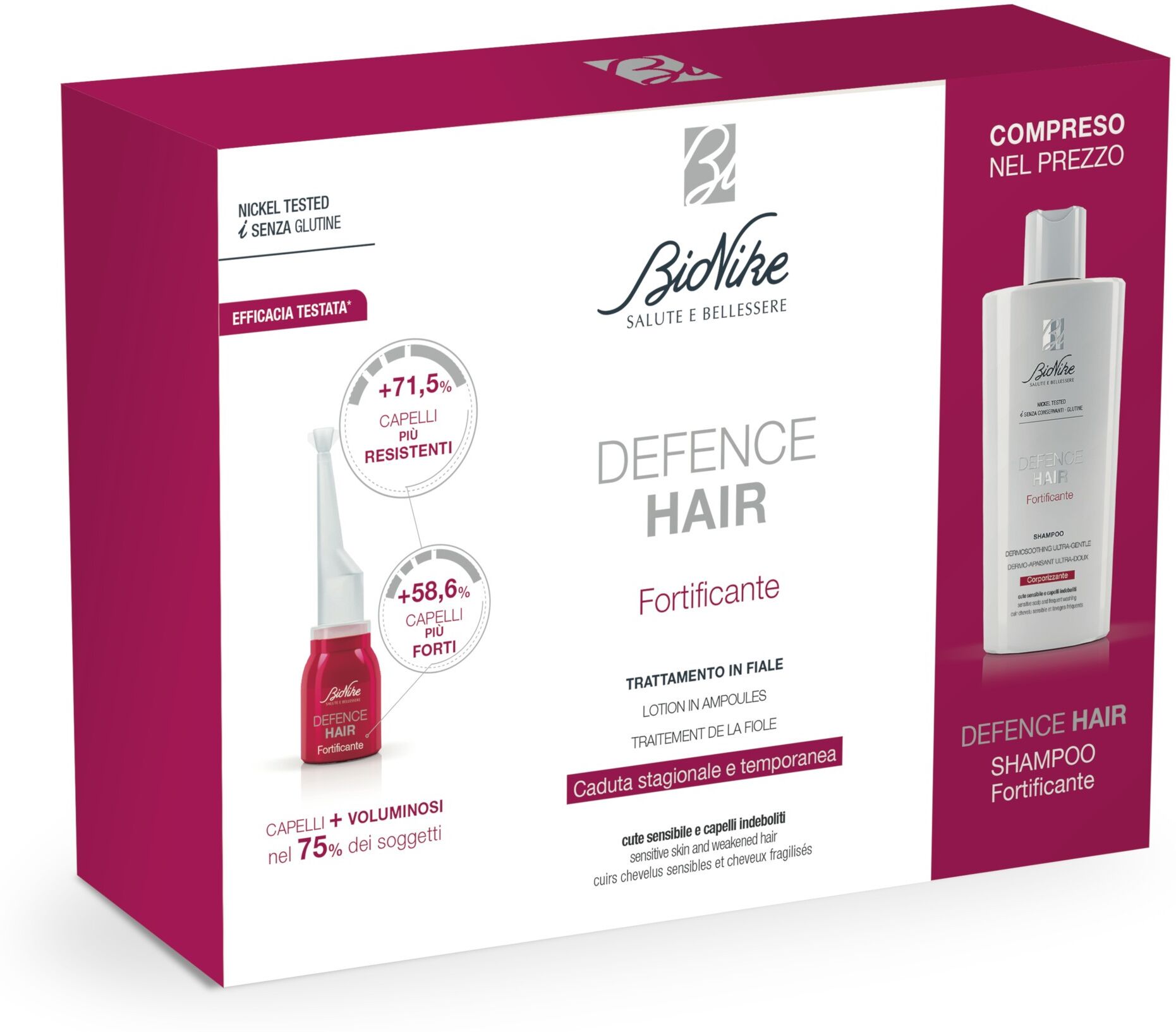 DEFENCE HAIR RIDENSIFICANTE FIALE + SHAMPOO BIONIKE