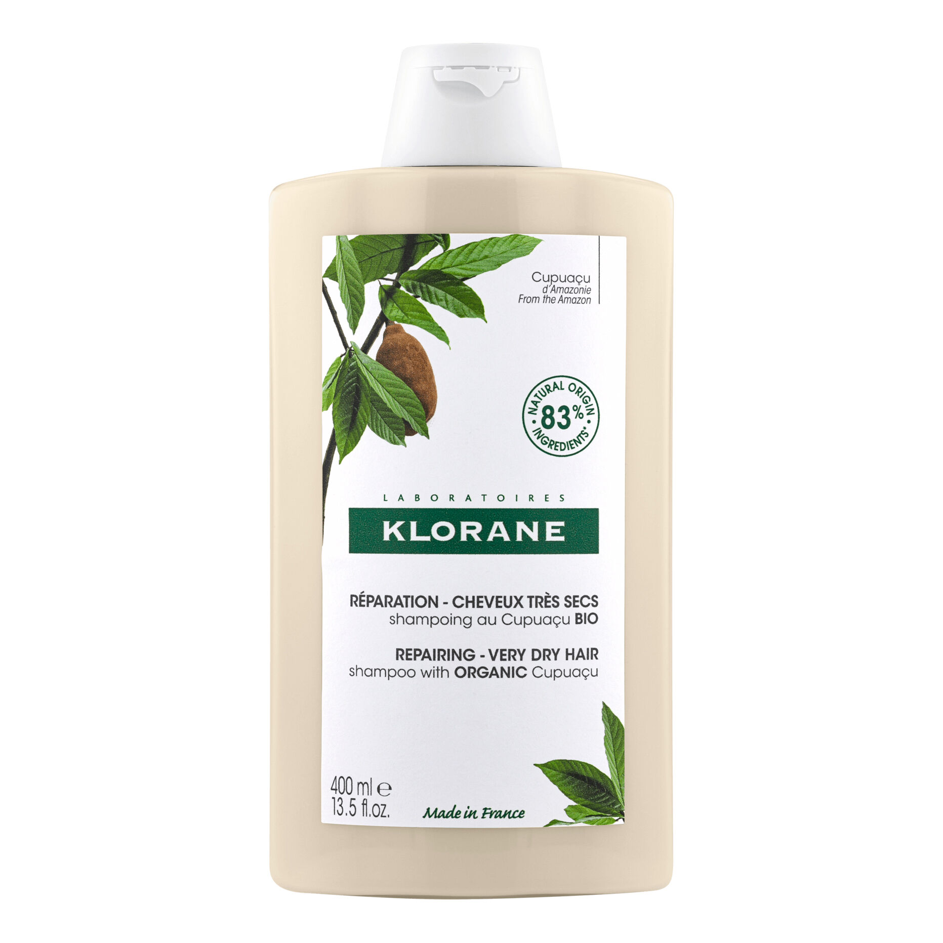 Klorane SHAMPOO Latte di Mandorla 400ml - Shampoo Nutriente per Capelli Secchi