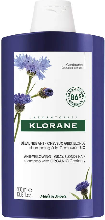 Pierre Fabre Klorane - Shampoo Alla Centaurea 200ml per Capelli Sbiancati o Grigi