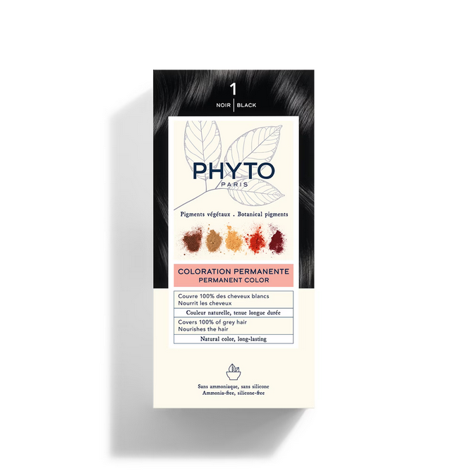 Phyto (Laboratoire Native It.) Phyto Phytocolor 1 Nero Colorazione Permanente Per Capelli - 50ml Kit