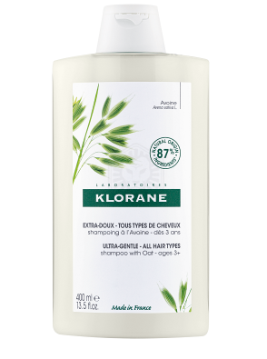 Klorane - Maxi Shampoo Latte d'Avena 400ml per Capelli Morbidi e Idratati
