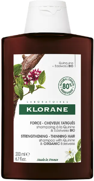 Pierre Fabre Klorane Shampoo Chinina Stella Alpina 200 ml - Fortificante e Stimolante per Capelli Privi di Tono