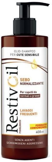 Perrigo Restivoil Fisiologico - Olio Shampoo Sebonormalizzante Capelli Normali Grassi 400ml