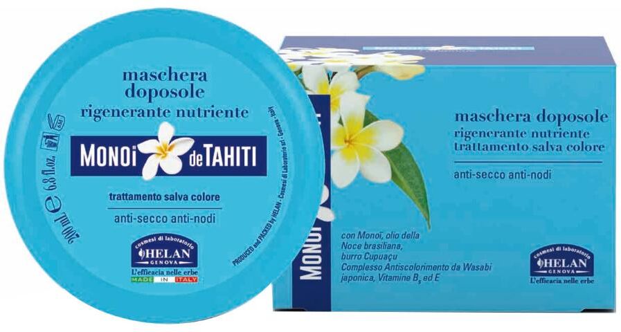 Helan Cosmesi Srl Helan Monoi De Tahiti Maschera Doposole 200ml - Rigenera e Nutri i Tuoi Capelli con Eleganza Tropicale