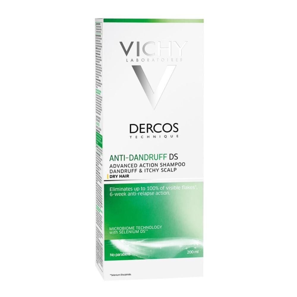 Vichy Dercos Shampoo Antiforfora Capelli Secchi 200 ml - Trattamento efficace per la forfora sui capelli secchi