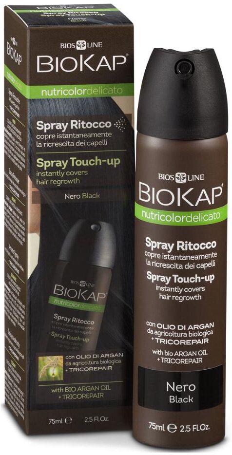 Bios Line Spa Biokap Nutricolor Spray Ritocco Nero 75ml - Colorazione Capelli Spray