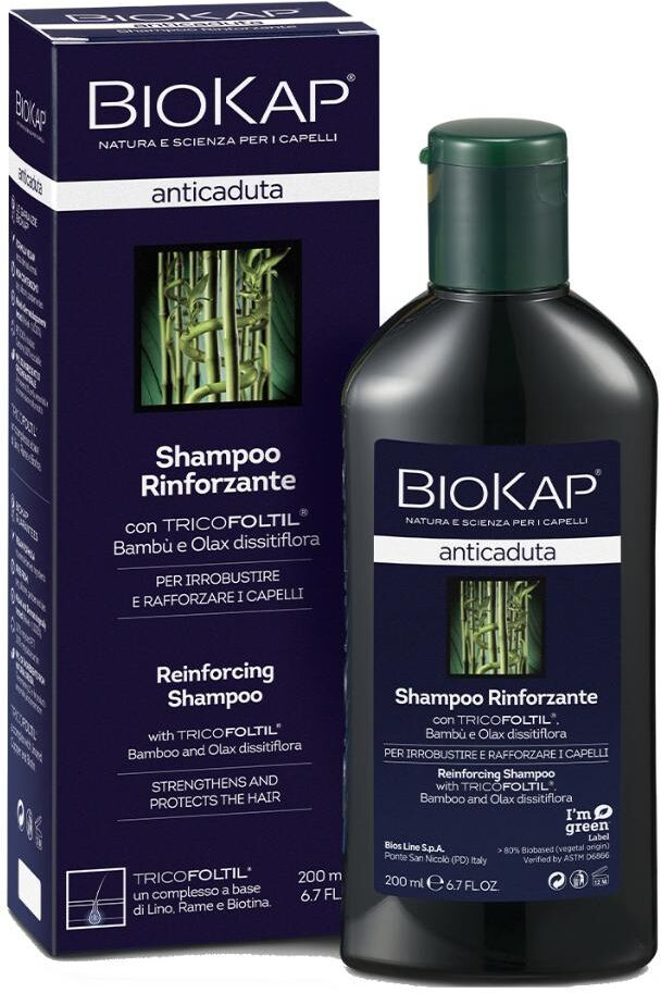 Bios Line Spa Biokap Shampoo Rinforzante Anticaduta Con Tricofoltil 200ml - BioKap Anticaduta Shampoo Rinforzante