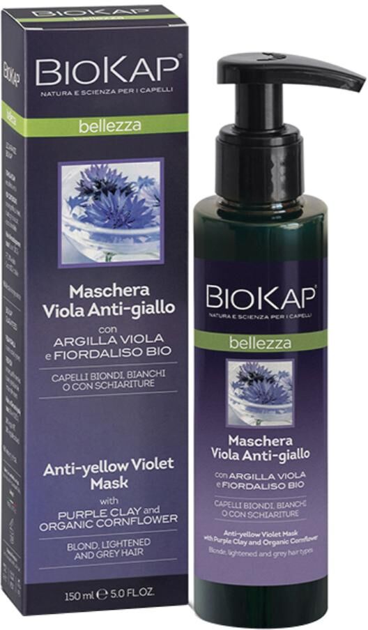 Bios Line Spa Biokap Bellezza Maschera Viola Antigiallo 150ml - Crema-maschera per Capelli Biondi e Sbiancati