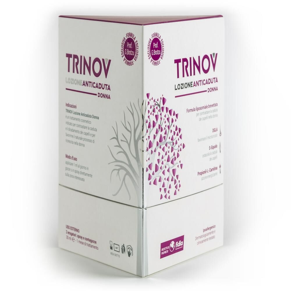 Fidia Farmaceutici Spa Trinov - Lozione Anti-Caduta Donna 30ml, Trattamento per Ridurre la Caduta dei Capelli