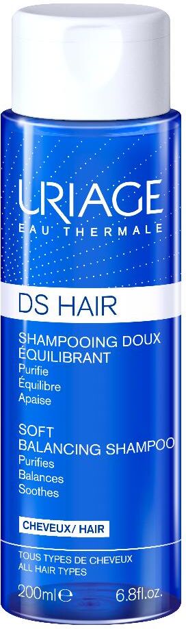 Uriage DS Hair Shampoo Delicato Riequilibrante 200ml - Shampoo Purificante per Equilibrio Naturale del Cuoio Capelluto