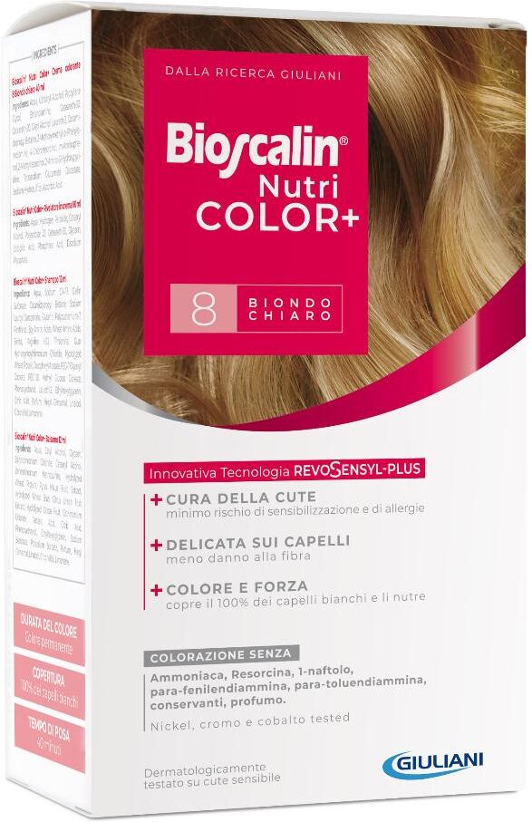 Giuliani Bioscalin Nutricolor Plus Colorazione Capelli Permanente 8 Biondo Chiaro