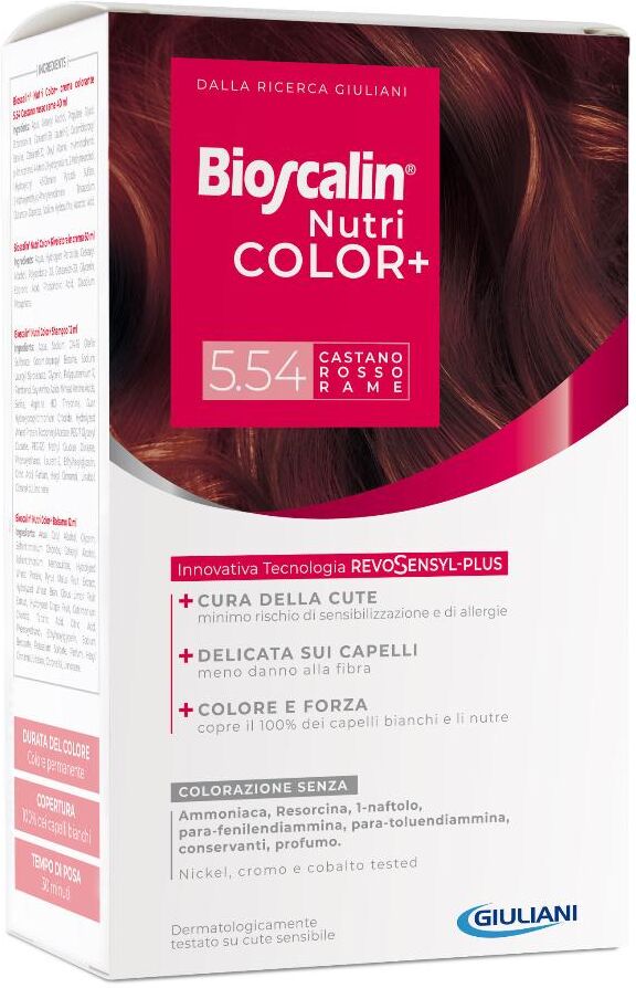 Giuliani Bioscalin Nutricolor Plus Colorazione Capelli Permanente 5,54 Castano Rosso Rame