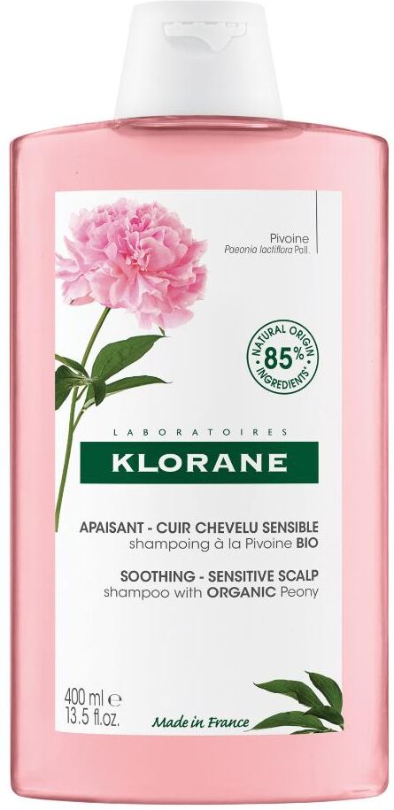 Klorane SHAMPOO PEON BIO 400ML - Shampoo Idratante con Estratto di Peonia Biologica