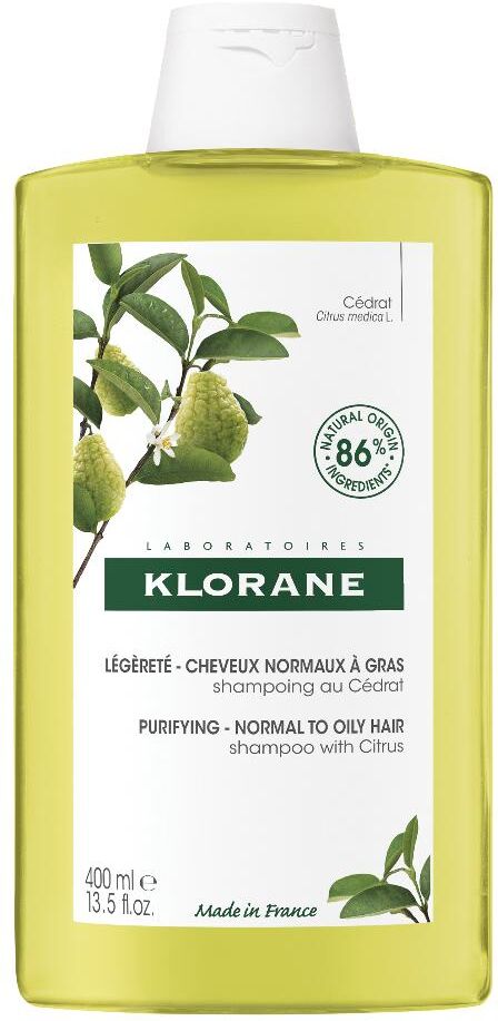 Klorane Shampoo Cedro Energizzante 400ml - Shampoo Rivitalizzante per Capelli Deboli