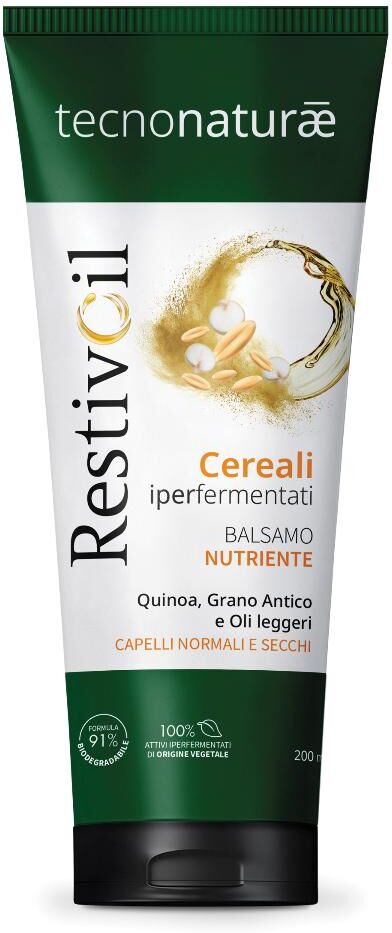 Perrigo Italia Srl Restivoil Tecnonaturae - Balsamo Nutriente Capelli Normali Secchi 200ml - Idratazione Profonda e Lucentezza Naturale