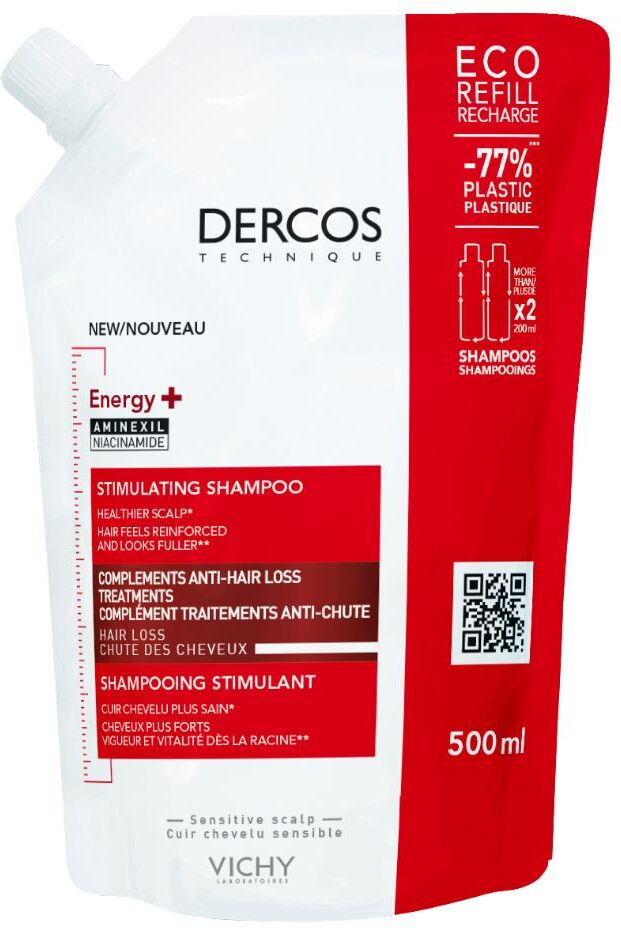 L'Oreal Vichy -  Dercos eco ricarica energizzante 500ml Shampoo anticaduta 500ml