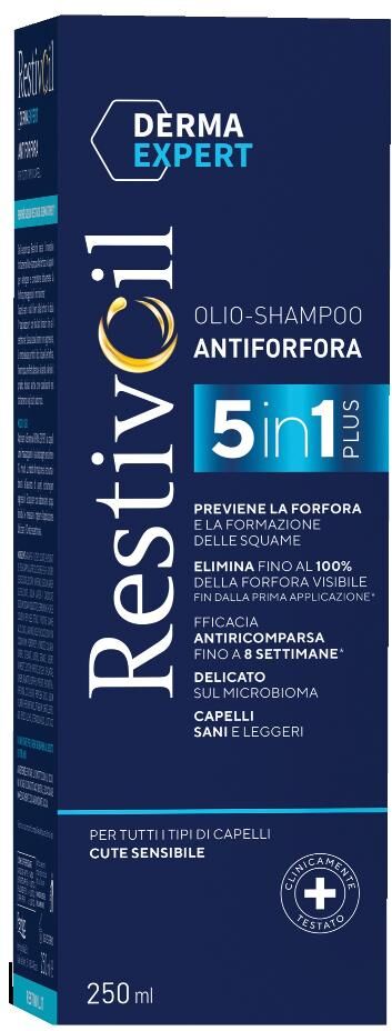 Perrigo Italia Srl Derma Expert Olio Shampoo Antiforfora 5In1 250 ml - Trattamento Completo per Capelli Sani