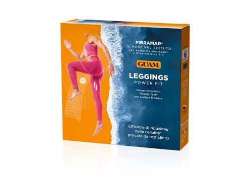 lacote srl guam - fibramar leggings power fit fragola melange taglia x-xl - leggings sportivi modellanti per un allenamento performante