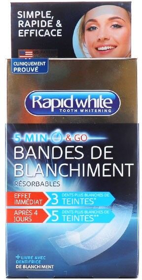 bionike rapid white kit strisce sbiancanti 8 pezzi - sorriso sbiancato facile e veloce