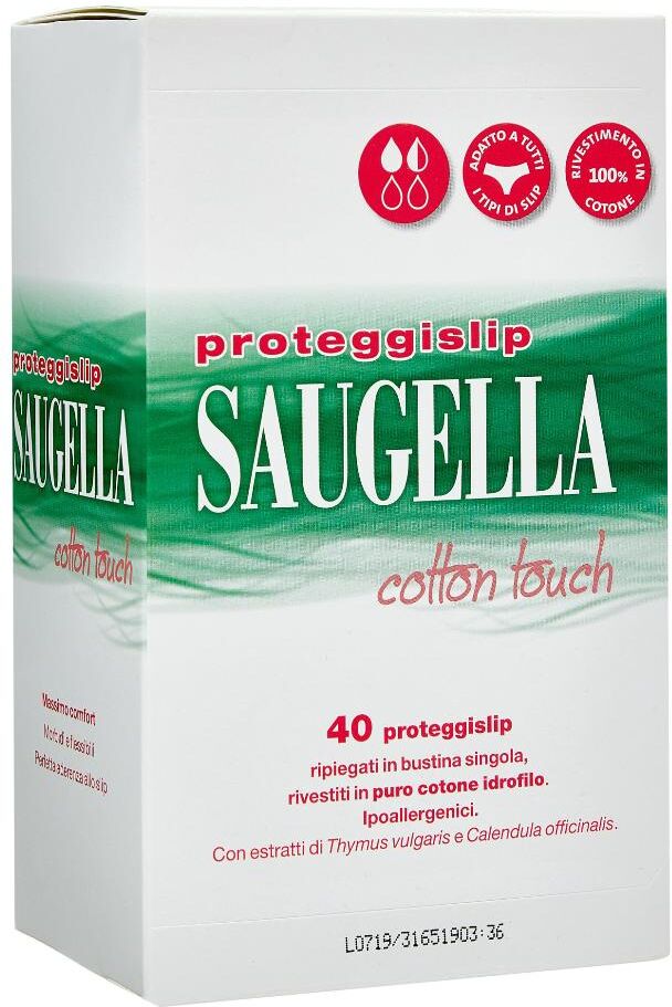 Viatris Ch Saugella Linea Cotton Touch 40 Proteggislip in Puro Cotone Ripiegati in Bustina