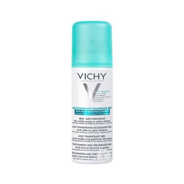 l'oreal vichy deodorante aerosol antitraccia 125 ml - protezione efficace contro il sudore senza lasciare segni