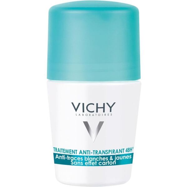 vichy deodorante roll-on anti-traccia antitraspirante 50 ml - protezione efficace contro il sudore senza lasciare segni