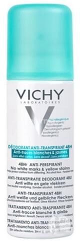 l'oreal vichy deodorante aerosol antitraccia 125 ml - protezione efficace contro il sudore senza lasciare segni