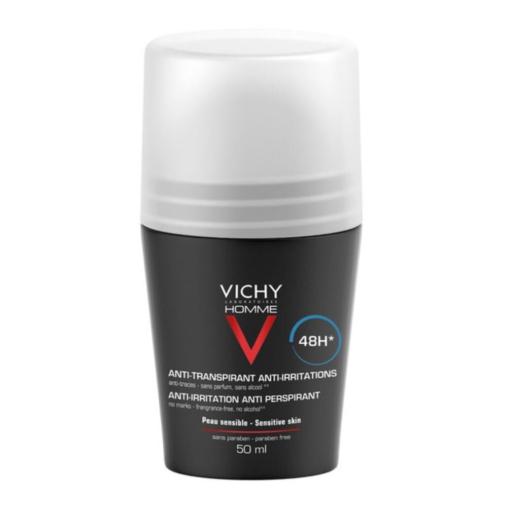 L'Oreal Vichy Homme Deodorante Roll-on Anti-traspirante 48H 50 ml - Protezione affidabile per una giornata attiva
