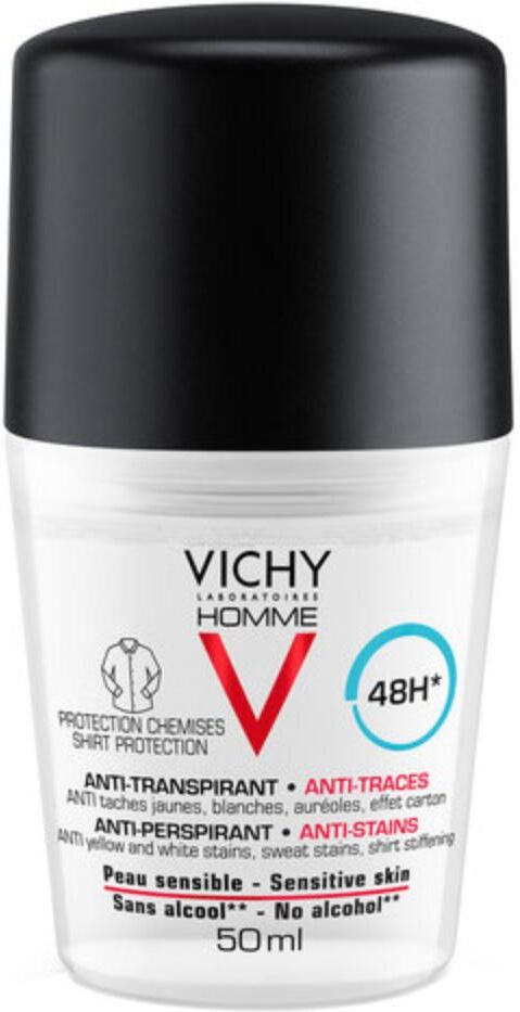 Vichy Homme Deodorante Anti Macchie 50 ml - Protezione efficace e prevenzione delle macchie