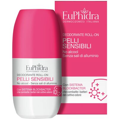 ZETA FARMACEUTICI SpA Euphidra Deodorante Roll-On Pelli Sensibili, 50 ml ZETA FARMACEUTICI SpA Euphidra Deodorante Roll-On Pelli Sensibili, 50 ml