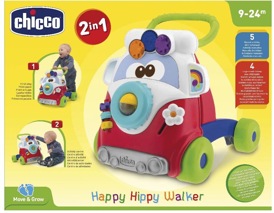 chicco gioco gioco happy hippy basic walker primi passi 9m+ nuovo formato