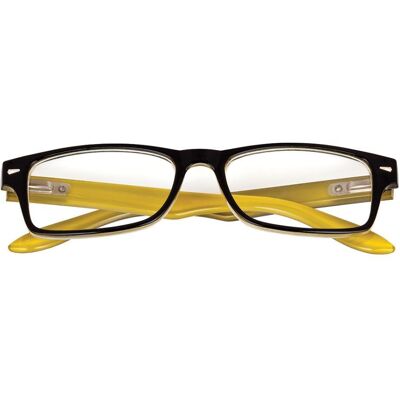 INDUSTRIE OTTICHE ITALIANE Srl Corpootto Occhiali Lettura Bicolor Nero/Giallo +3,50 - Occhiali da Lettura Unisex INDUSTRIE OTTICHE ITALIANE Srl Corpootto Occhiali Lettura Bicolor Nero/Giallo +3,50 - Occhiali da Lettura Unisex