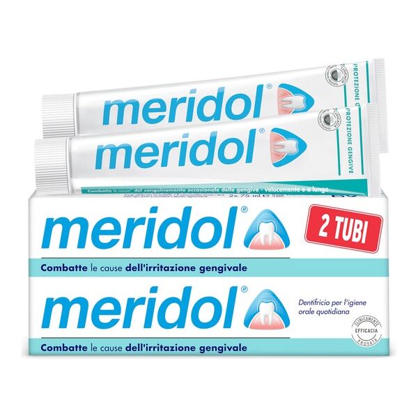 colgate-palmolive commerc.srl meridol - dentifricio protezione gengive 2x75ml - cura e igiene gengivale completa