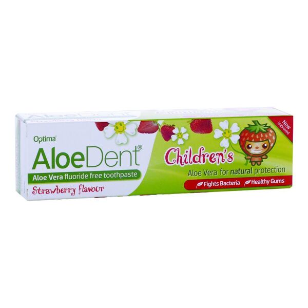 optima naturals aloedent - dentifricio junior per bambini gusto fragola 50 ml - proteggi il sorriso dei tuoi bambini