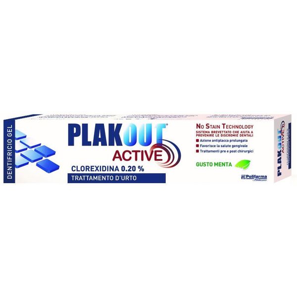 polifarma benessere srl plakout active - dentifricio 0,20%