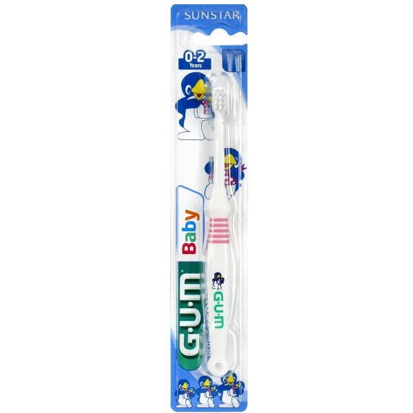 sunstar italiana srl gum baby spazzolino 0/2 anni - spazzolino dentale morbido per bambini