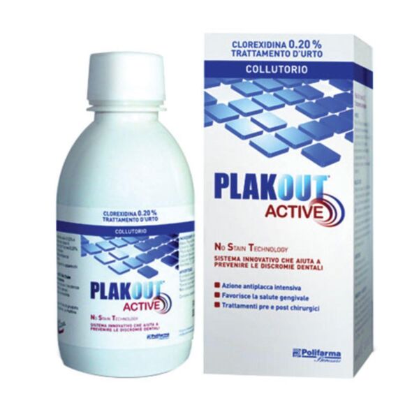 polifarma benessere srl plak out active clorexidina 0,20% 200 ml