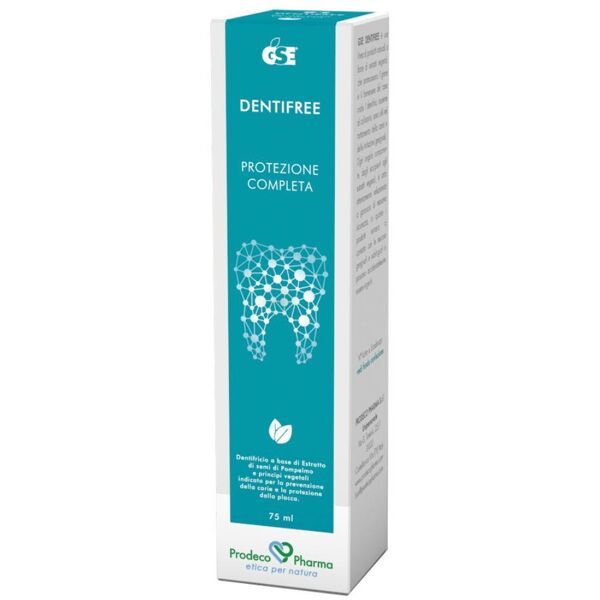 prodeco pharma srl gse dentifree protezione completa 75ml - dentifricio naturale per la prevenzione della carie e la protezione dalla placca