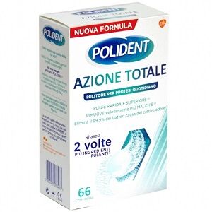 haleon ch polident - azione totale confezione 66 compresse - detergente e igienizzante per protesi dentali