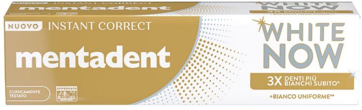 unilever italia spa mentadent dentifricio white now instant correct 75ml - dentifricio sbiancante 3x per denti più bianchi