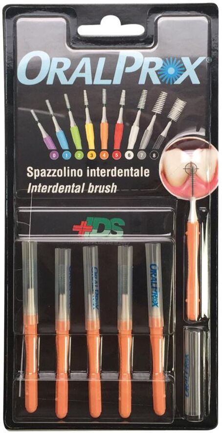 international dental oralprox scov.4 arancione 6pz