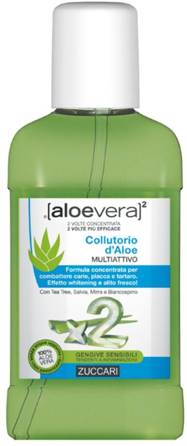 zuccari srl zuccari - aloevera2 collutorio d'aloe multi attivo 250 ml - igiene orale naturale con l'aloe vera