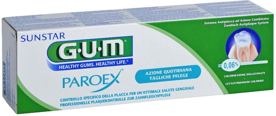 sunstar italiana srl gum paroex dentifricio azione quotidiana 75ml - igiene orale completa e protezione gengive