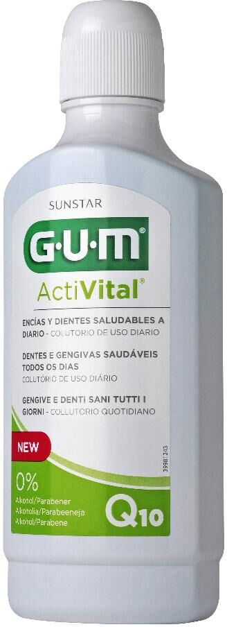 sunstar italiana srl gum activital collutorio 500ml - igiene orale avanzata per gengive e denti sani