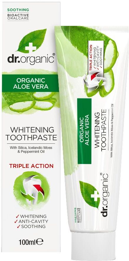 optima naturals srl dentifricio all'aloe vera - tripla azione 100 ml per igiene orale e sbiancamento