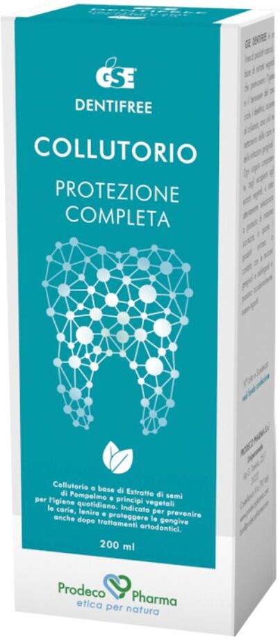 prodeco pharma srl gse dentifree collutorio protezione completa 200ml - igiene orale con estratto di semi di pompelmo e ingredienti naturali