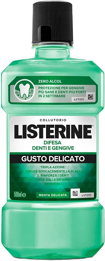 Johnson & Johnson Listerine - Difesa Denti E Gengive Collutorio Gusto Delicato 500 ml