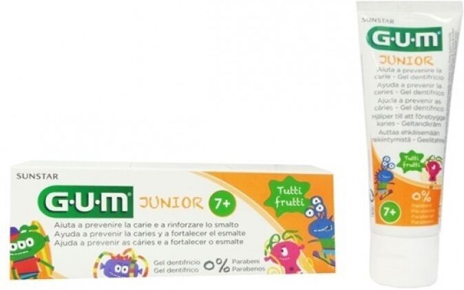 Sunstar Gum Junior Dentifricio 7+ 50ml - Igiene Orale per Bambini con Protezione Avanzata